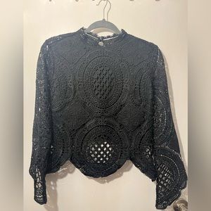 Black Lace Blouse